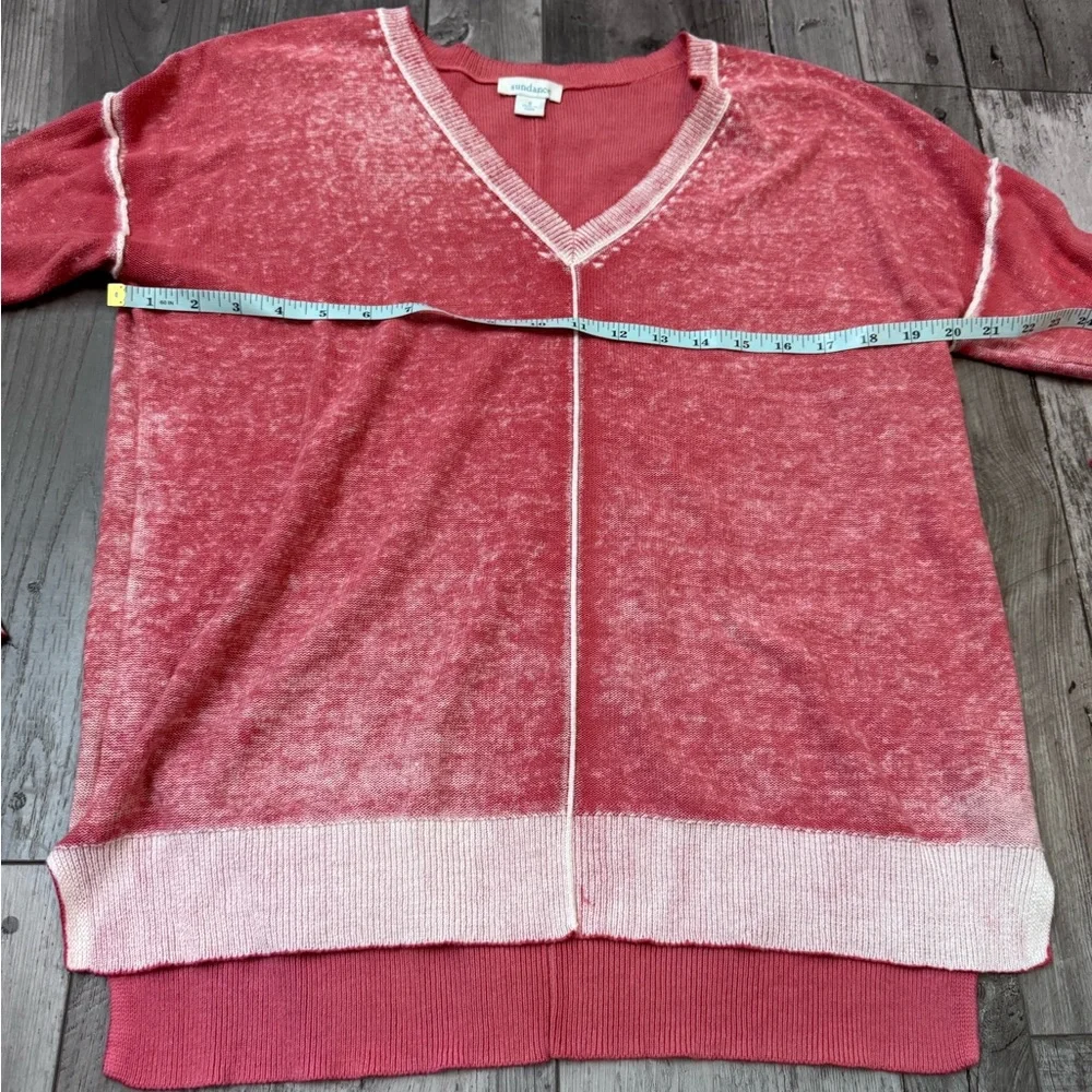 Sundance Catalog Cece V Neck Lightweight Sweater Small Boho Exposed Seams Small - Picture 2 of 6